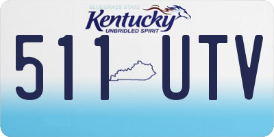 KY license plate 511UTV