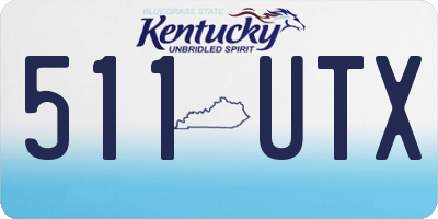 KY license plate 511UTX