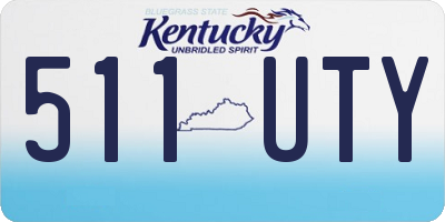 KY license plate 511UTY