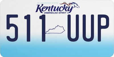 KY license plate 511UUP