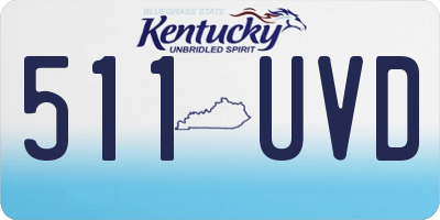 KY license plate 511UVD