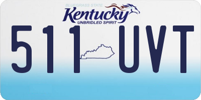 KY license plate 511UVT