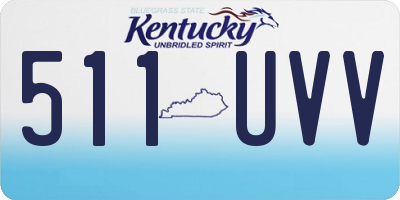 KY license plate 511UVV