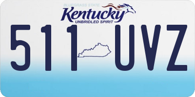 KY license plate 511UVZ