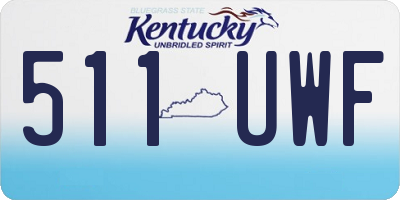 KY license plate 511UWF