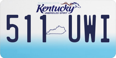 KY license plate 511UWI