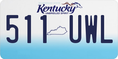 KY license plate 511UWL
