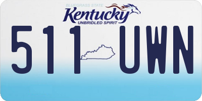 KY license plate 511UWN
