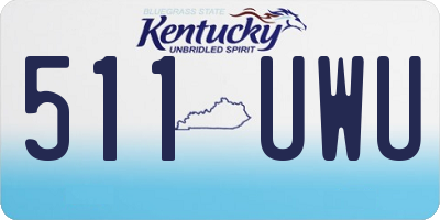 KY license plate 511UWU