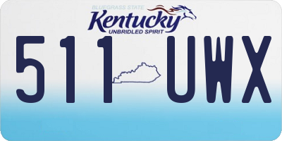 KY license plate 511UWX
