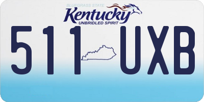 KY license plate 511UXB