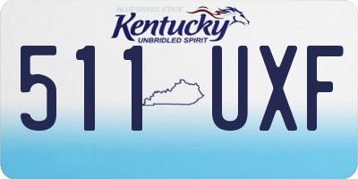 KY license plate 511UXF