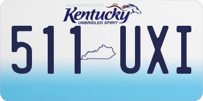 KY license plate 511UXI