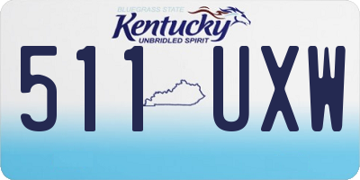 KY license plate 511UXW