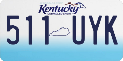 KY license plate 511UYK
