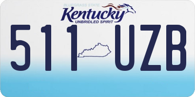 KY license plate 511UZB