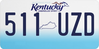KY license plate 511UZD