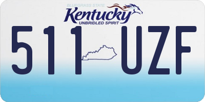 KY license plate 511UZF