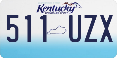 KY license plate 511UZX