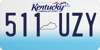 KY license plate 511UZY