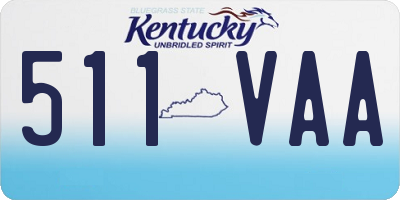 KY license plate 511VAA