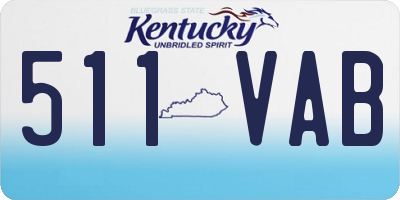 KY license plate 511VAB