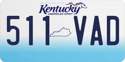 KY license plate 511VAD