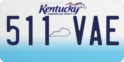 KY license plate 511VAE