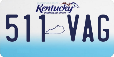 KY license plate 511VAG