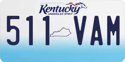 KY license plate 511VAM