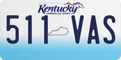 KY license plate 511VAS