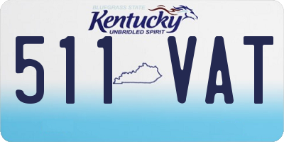 KY license plate 511VAT