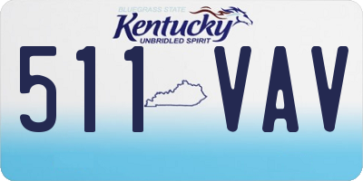 KY license plate 511VAV