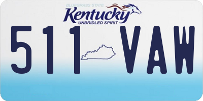 KY license plate 511VAW