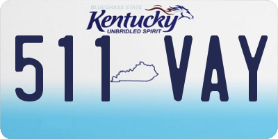 KY license plate 511VAY