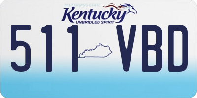 KY license plate 511VBD
