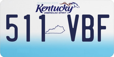 KY license plate 511VBF