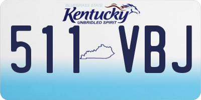 KY license plate 511VBJ