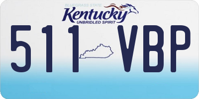 KY license plate 511VBP