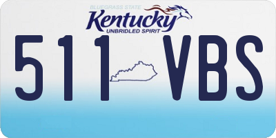 KY license plate 511VBS