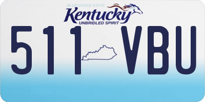 KY license plate 511VBU