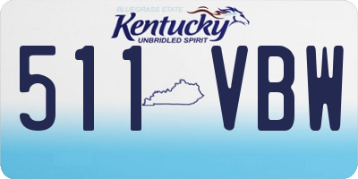 KY license plate 511VBW