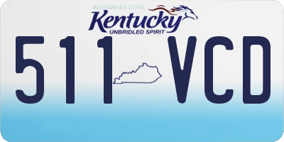KY license plate 511VCD