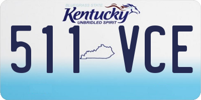 KY license plate 511VCE