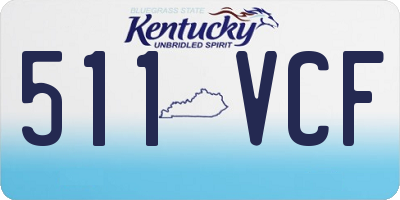 KY license plate 511VCF