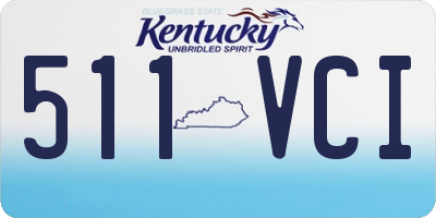 KY license plate 511VCI