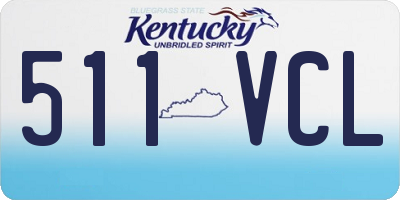 KY license plate 511VCL