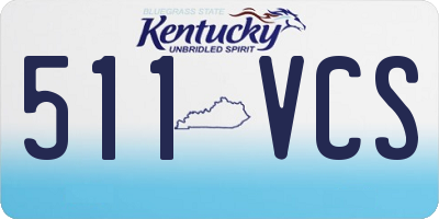 KY license plate 511VCS
