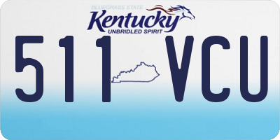 KY license plate 511VCU