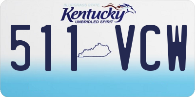 KY license plate 511VCW